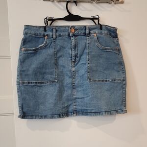 Waist 17.5" Denim Blue Women's Skirt